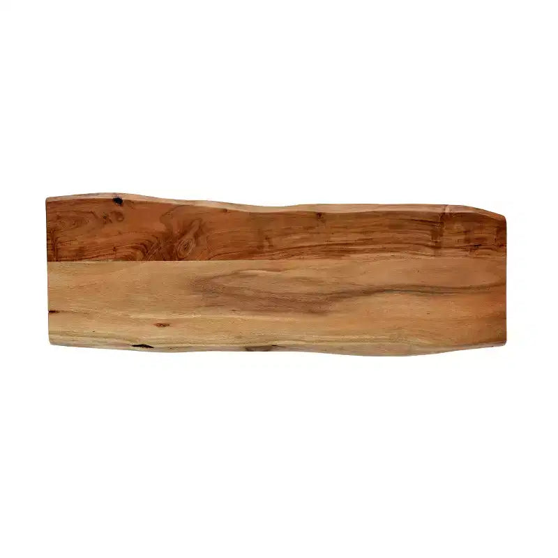Console industrielle moderne en bois d'acacia et fer forgé fait main