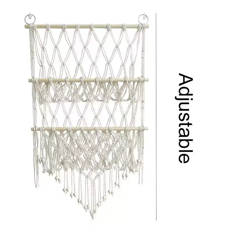 Hamac de rangement pour animaux en peluche, filet de rangement double couche en bois pour jouets en peluche, organisateur de jouets suspendu, filet mural pour chambre d'enfant ou salle de jeux