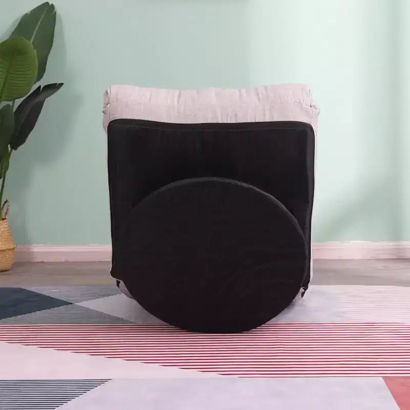 Fauteuil de sol japonais avec repose-pieds, inclinable réglable avec base pivotante, canapé tatami individuel pour salon chambre, gris