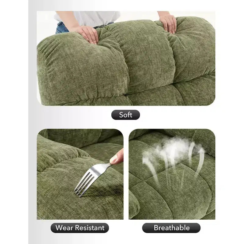 Fauteuil inclinable à bascule, fauteuil planeur pivotant rembourré avec assise profonde et poches latérales pour salon ou chambre à coucher