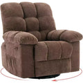 Fauteuil inclinable à bascule, fauteuil planeur pivotant rembourré avec assise profonde et poches latérales pour salon ou chambre à coucher