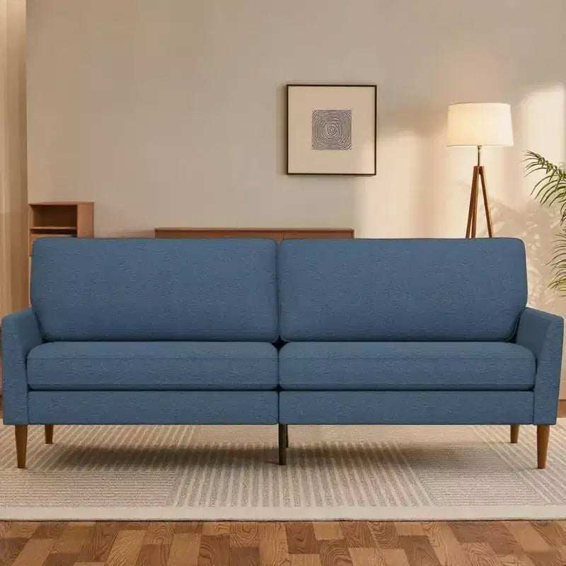 Canapé de salon 88 po causeuse, canapé confortable gris-bleu causeuse surdimensionnée moderne, grands canapés sans outils pour chambre à coucher ou bureau