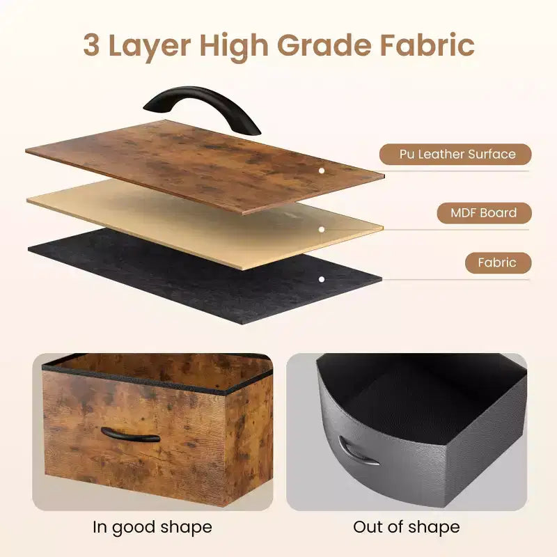 Commode en tissu à 12 tiroirs, commode étroite avec station de charge, lumières LED et cadre en métal, organisateur de rangement de vêtements moderne