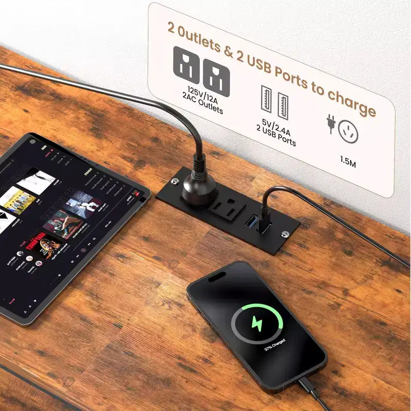 Commode en tissu à 12 tiroirs, commode étroite avec station de charge, lumières LED et cadre en métal, organisateur de rangement de vêtements moderne