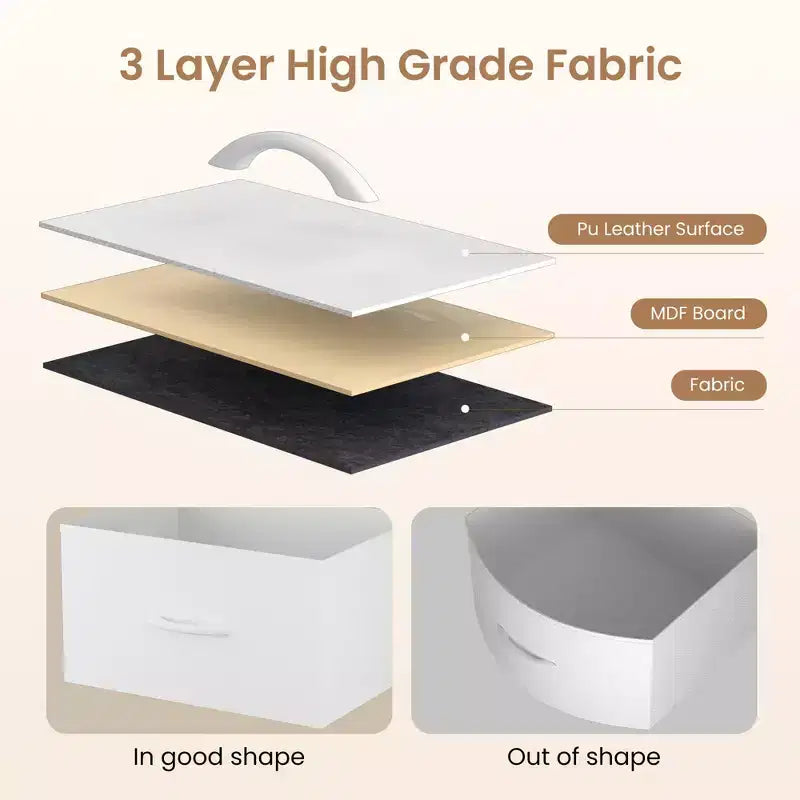 Commode en tissu à 12 tiroirs, commode étroite avec station de charge, lumières LED et cadre en métal, organisateur de rangement de vêtements moderne