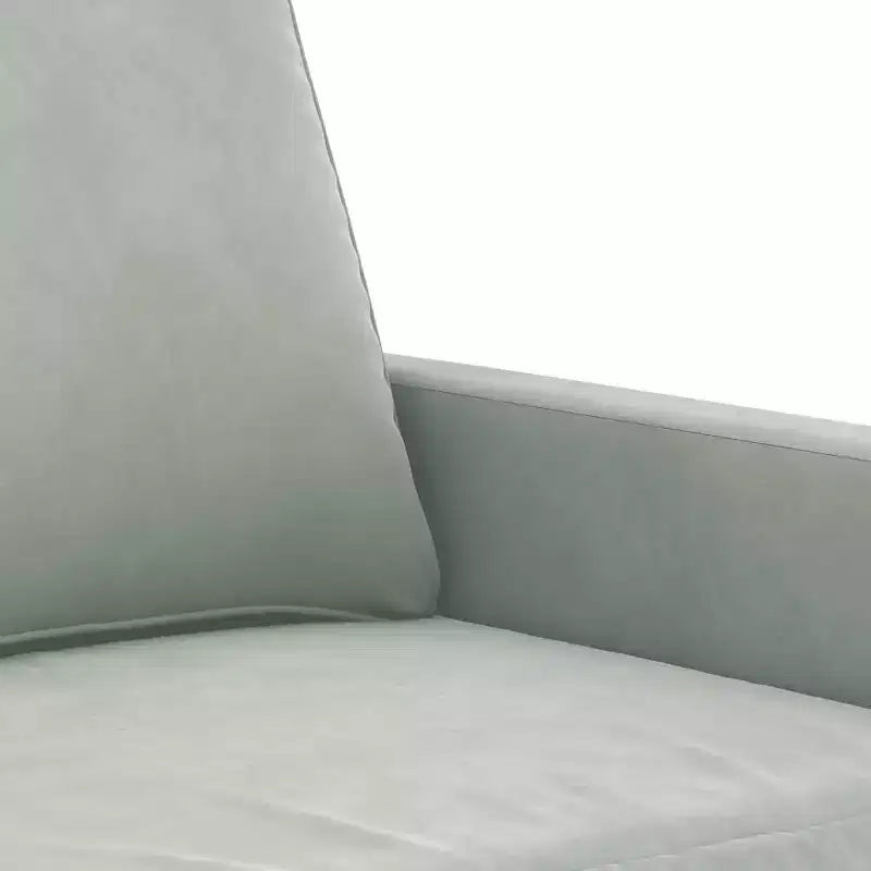 Canapé moderne 2 places en velours et cadre en métal, assise rembourrée confortable, gris clair - Idéal pour le salon ou le patio
