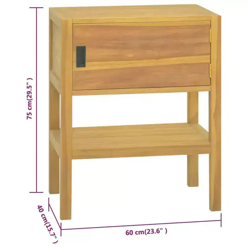 Meuble de salle de bain 60x40x75 cm en teck massif