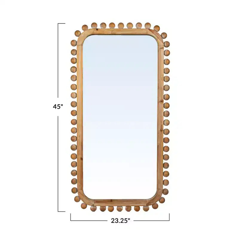 Miroir mural rectangulaire Firwood Boho-Sud-Ouest, naturel