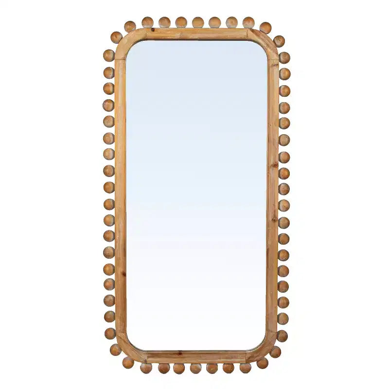 Miroir mural rectangulaire Firwood Boho-Sud-Ouest, naturel
