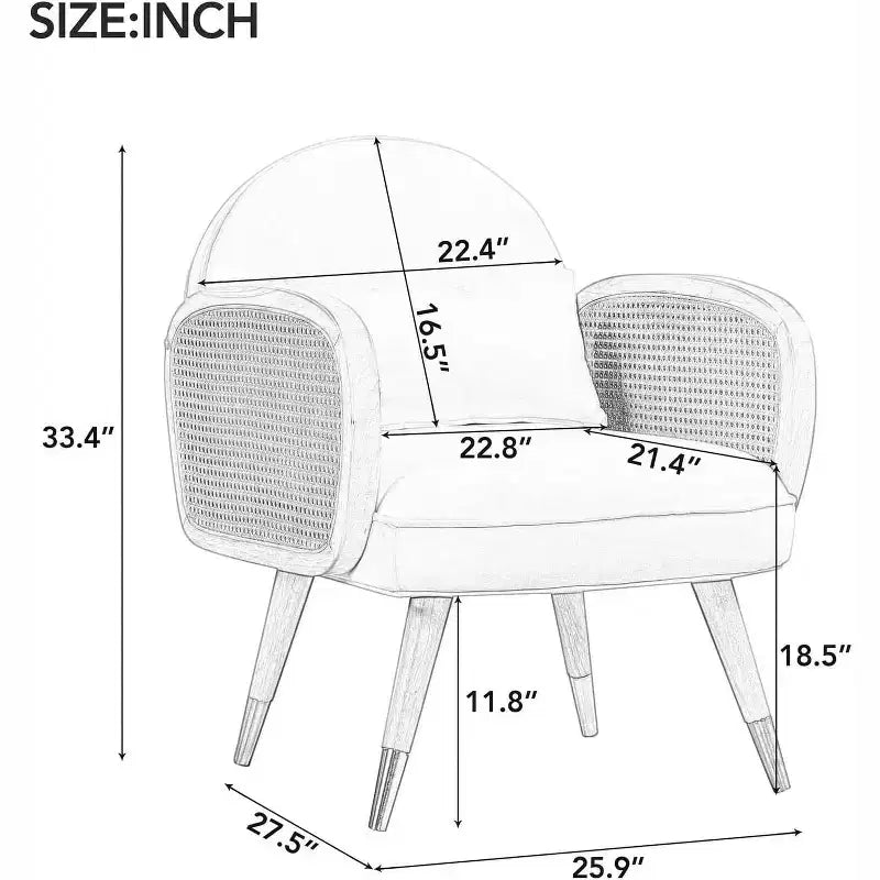 Chaises de salle à manger modernes, assise rembourrée avec accoudoirs en rotin, pieds en métal, fauteuil d'appoint pour salle à manger, salon, bureau, jaune, lot de 2