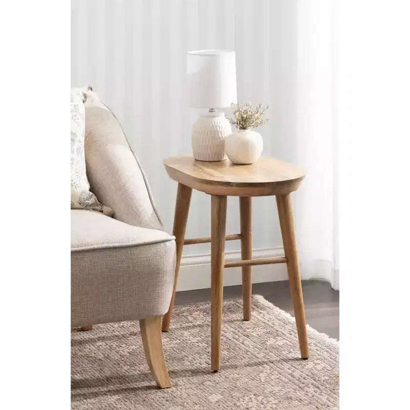 Table d'appoint ovale en bois Conan