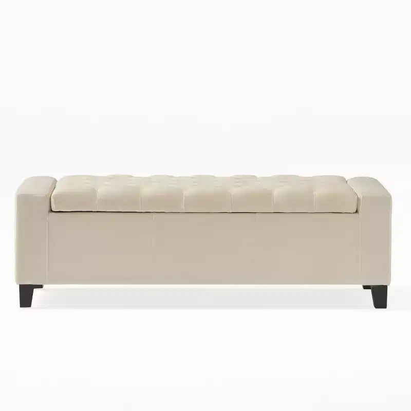 Banc rembourré avec coussin moelleux, Banc moderne pour salon et chambre à coucher, Banc confortable pour adultes