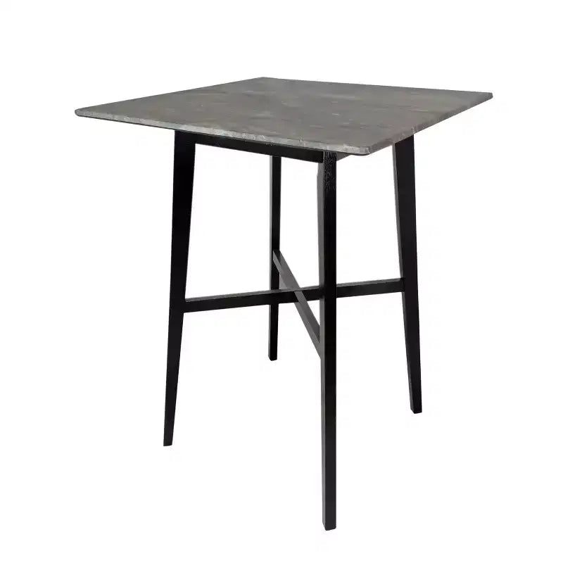 Table de salle à manger moderne, table de cuisine haute avec pieds en bois d'hévéa pour petits espaces, salle à manger, salon