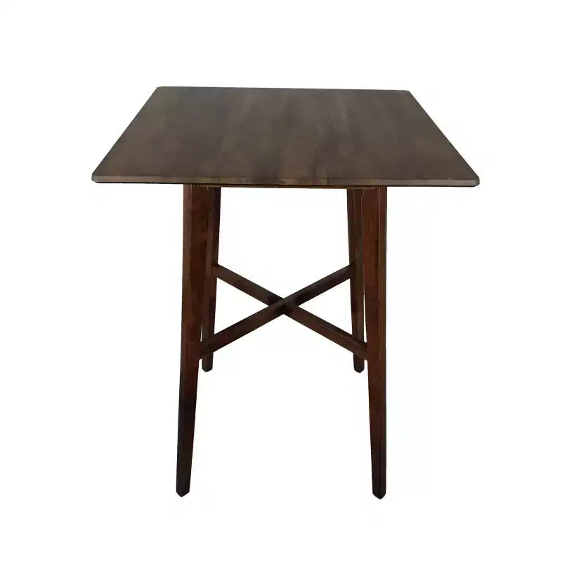 Table de salle à manger moderne, table de cuisine haute avec pieds en bois d'hévéa pour petits espaces, salle à manger, salon