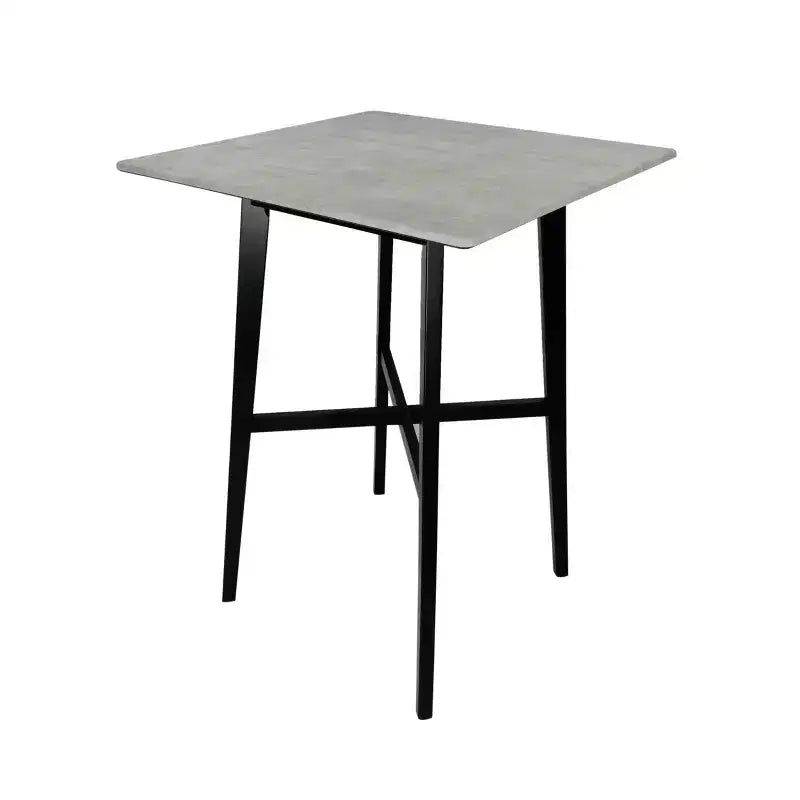 Table de salle à manger moderne, table de cuisine haute avec pieds en bois d'hévéa pour petits espaces, salle à manger, salon