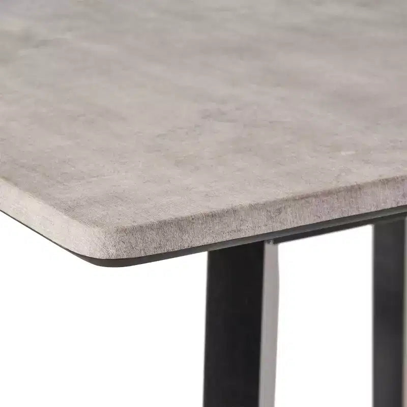 Table de salle à manger moderne, table de cuisine haute avec pieds en bois d'hévéa pour petits espaces, salle à manger, salon