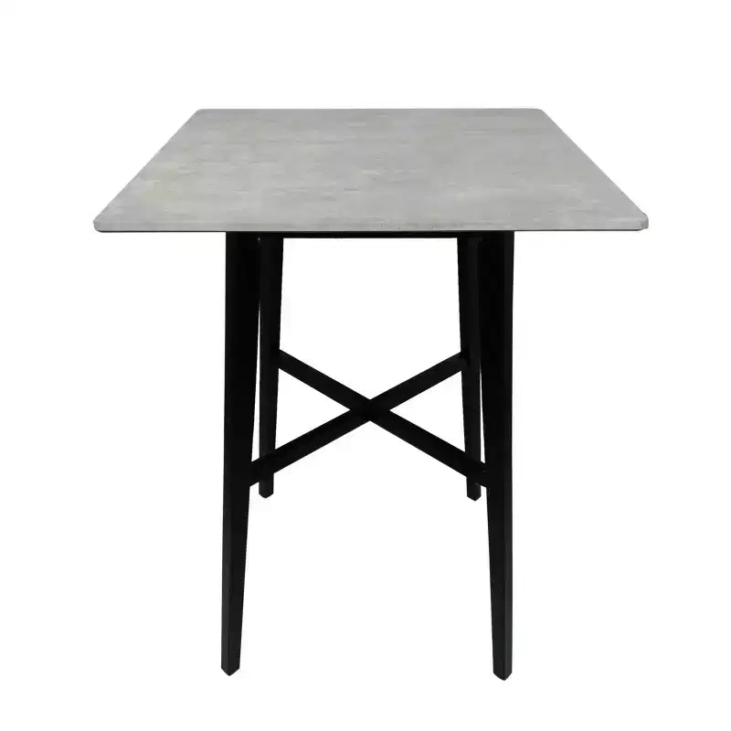 Table de salle à manger moderne, table de cuisine haute avec pieds en bois d'hévéa pour petits espaces, salle à manger, salon