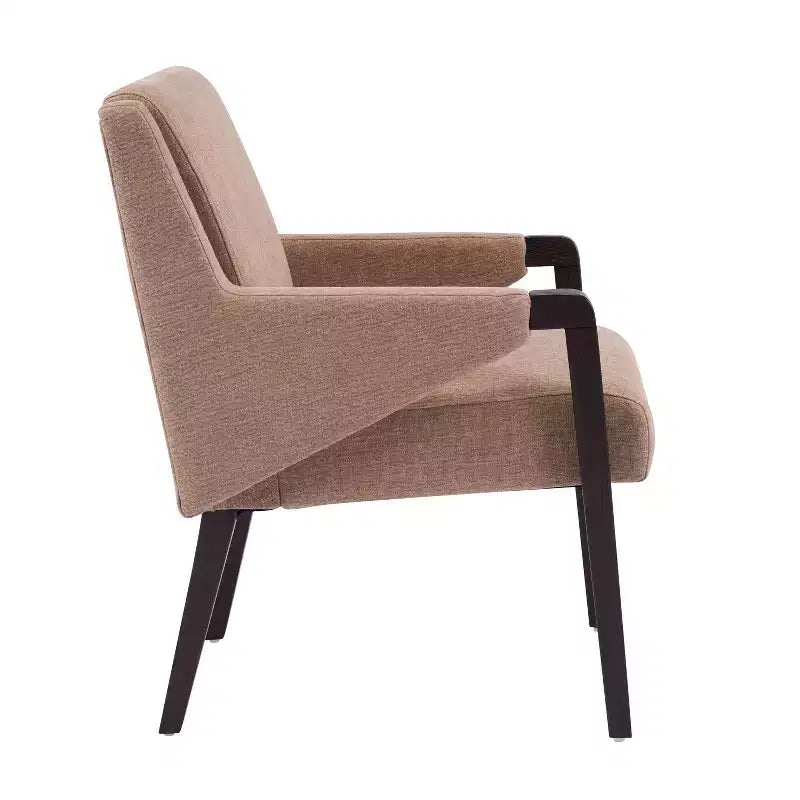 Ensemble de salle à manger moderne 7 pièces en hévéa, tapissé de lin, avec table ovale à pied central