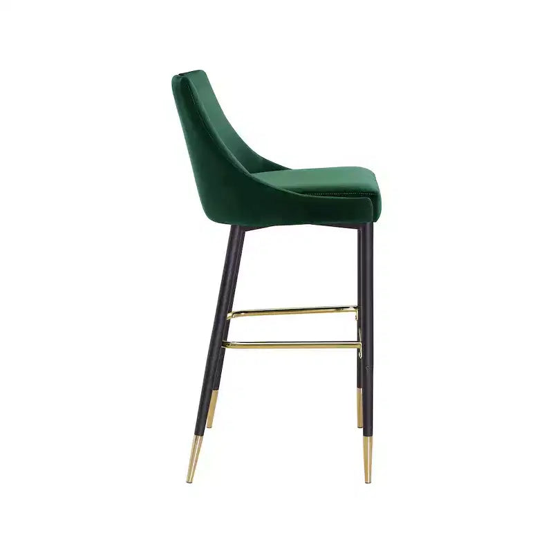 Tabouret haut élégant en velours, lot de 2