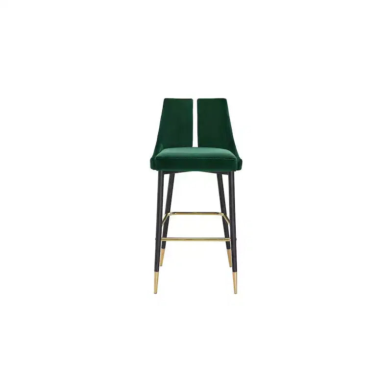 Tabouret haut élégant en velours, lot de 2