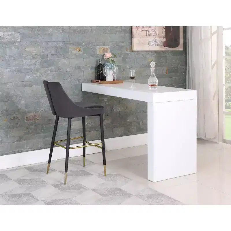 Tabouret haut élégant en velours, lot de 2