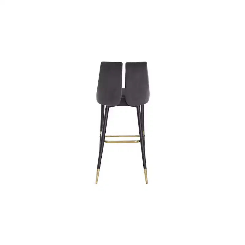 Tabouret haut élégant en velours, lot de 2