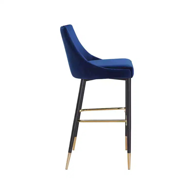 Tabouret haut élégant en velours, lot de 2