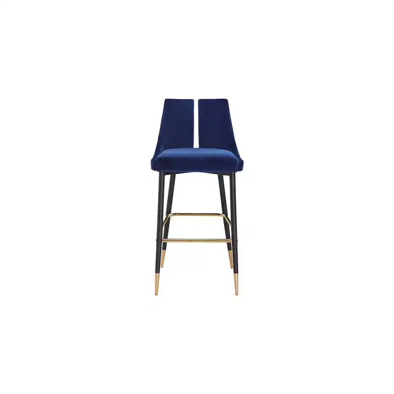 Tabouret haut élégant en velours, lot de 2