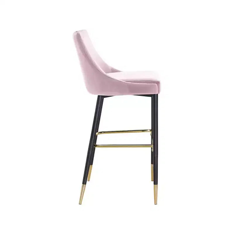 Tabouret haut élégant en velours, lot de 2