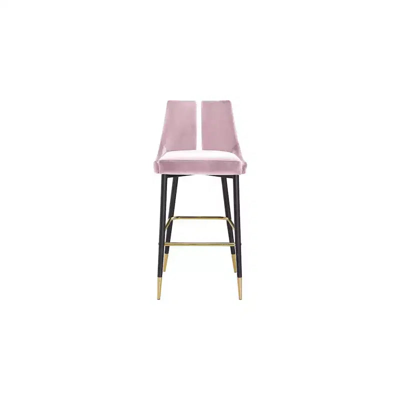 Tabouret haut élégant en velours, lot de 2