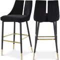Tabouret haut élégant en velours, lot de 2