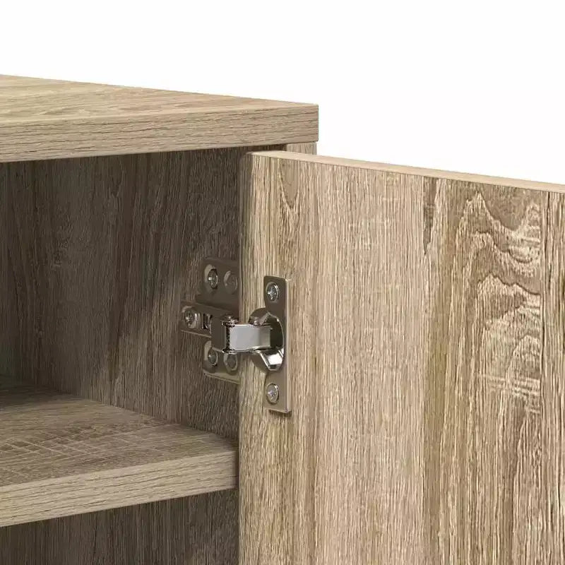 Meuble à chaussures bois d'ingénierie chêne Sonoma compact