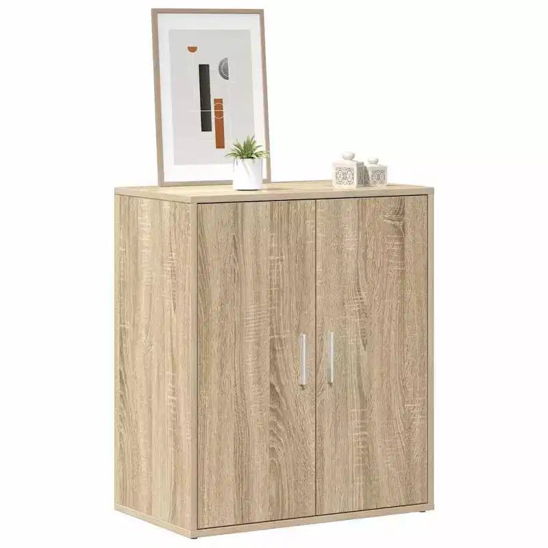 Meuble à chaussures bois d'ingénierie chêne Sonoma compact