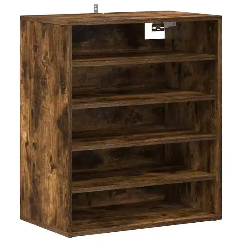 Meuble à Chaussures Chêne Fumé Bois d'Ingénierie Rangement Moyen