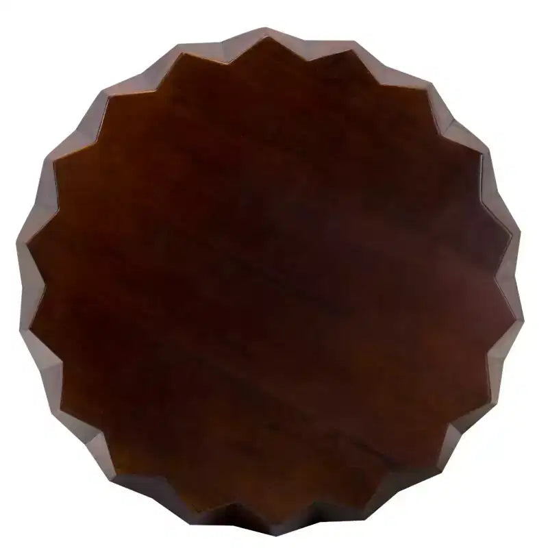 Table basse octogonale 29 en bois massif marron