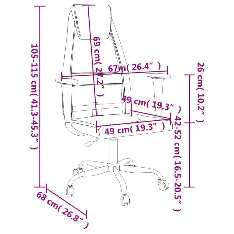 Chaise de bureau noire