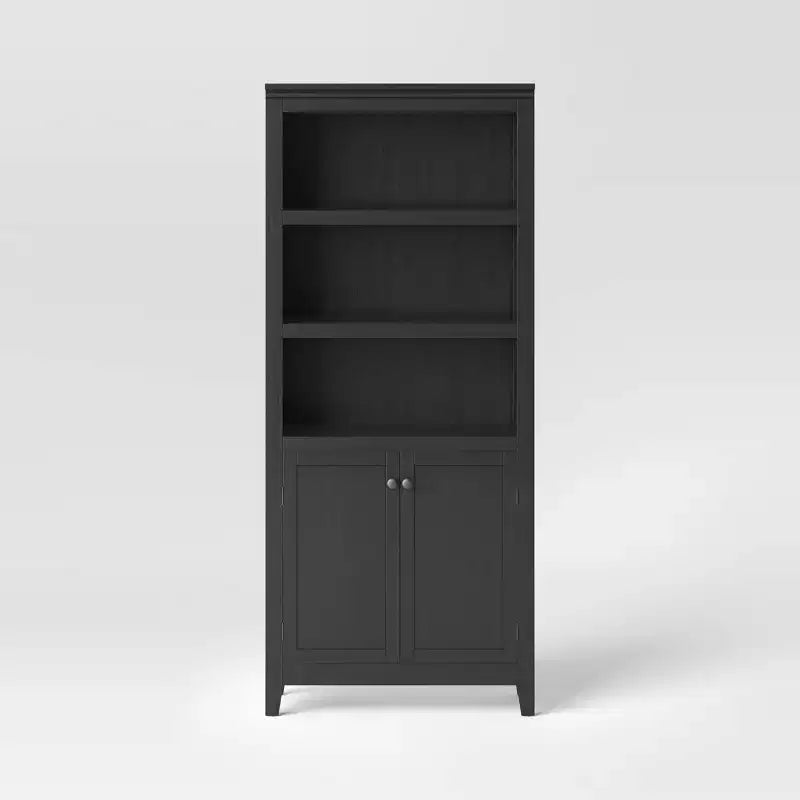 Bibliothèque Carson à 5 étagères avec portes, 72 po