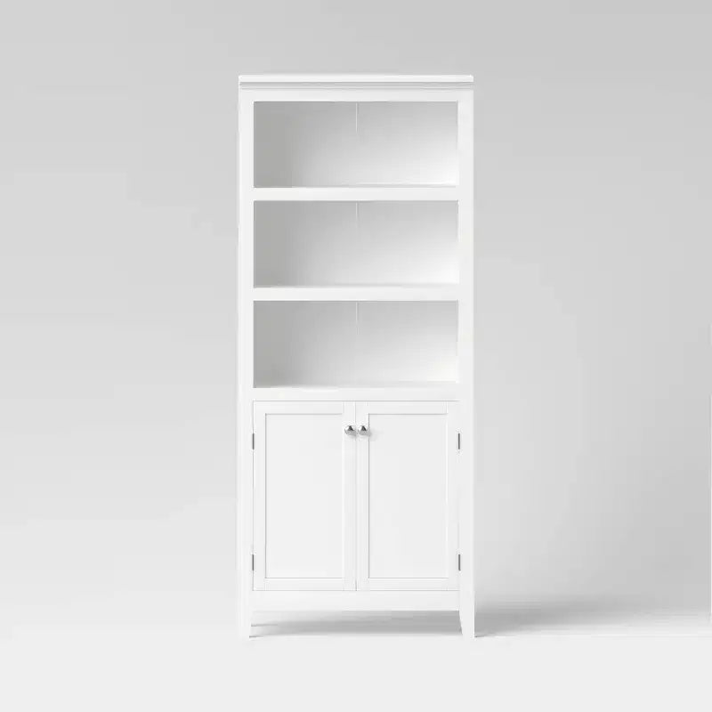 Bibliothèque Carson à 5 étagères avec portes, 72 po