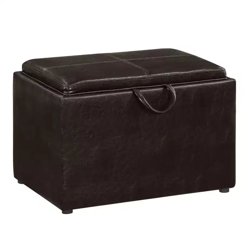 Pouf de rangement Luxe Comfort avec plateau supérieur réversible