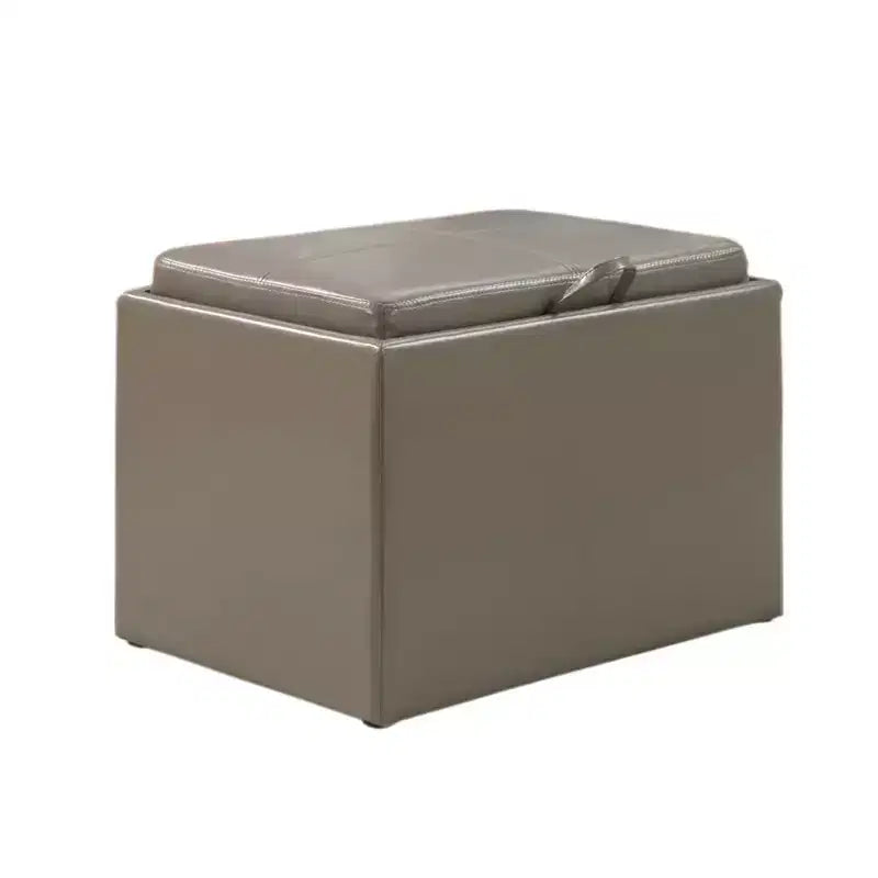 Pouf de rangement Luxe Comfort avec plateau supérieur réversible