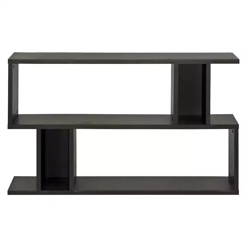 Étagère moderne à 2 niveaux 27,5" marron foncé