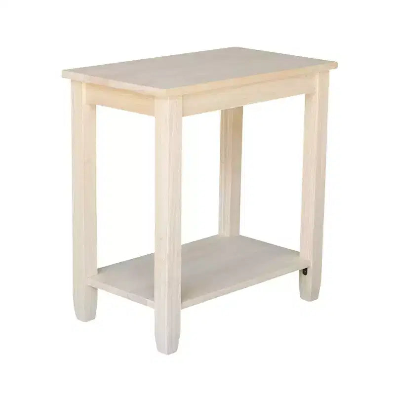 Table d'appoint Solano : Bois d'hévéa durable, Rectangulaire, Étagère de rangement